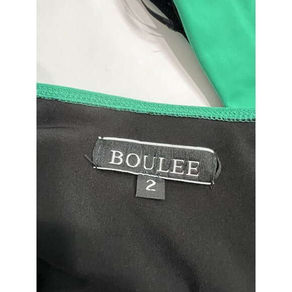 BOULEE Ciara Body Con Asymmetrical Mini Dress in Green - Picture 4 of 4